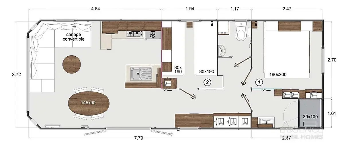 RAPID'HOME 1049 PANO 2023 — plan de l'aménagement intérieur — photo extérieure 5 sur 5